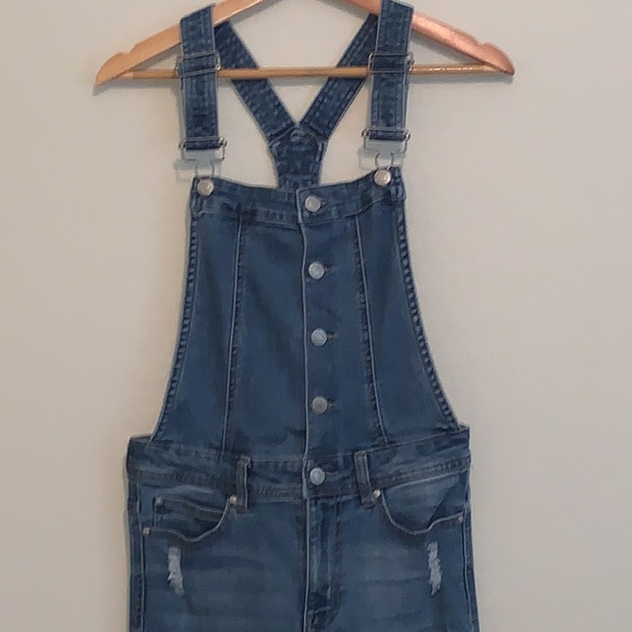 SKY & SPARROW SIZE SMALL VERY CUTE WORN LOOK OVERALLS - Picture 2 of 9